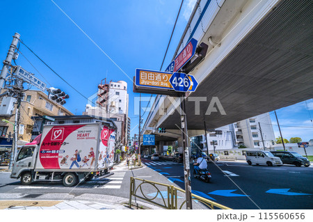 日本の東京都市景観  駒沢大学駅前の交差点。奥に駒沢大学駅西口、右奥に東口 日本の東京都市景観  駒沢大学駅前の交差点。奥に駒沢大学駅西口、右奥に東口 115560656