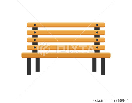 Bench icon in flat style. Comfortable rest vector illustration on isolated background. Park chair sign business concept. Bench icon in flat style. Comfortable rest vector illustration on isolated background. Park chair sign business concept. 115560964