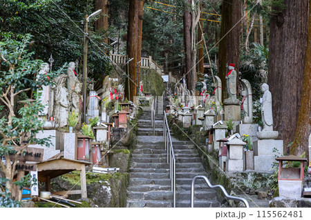 奈良県生駒市の宝山寺の奥の院参道の地蔵群 奈良県生駒市の宝山寺の奥の院参道の地蔵群 115562481