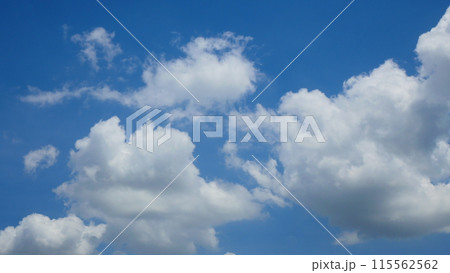 Bright blue sky and white clouds for use as the background Bright blue sky and white clouds for use as the background 115562562