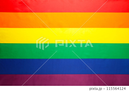 A rainbow flag background with copy space. 115564124