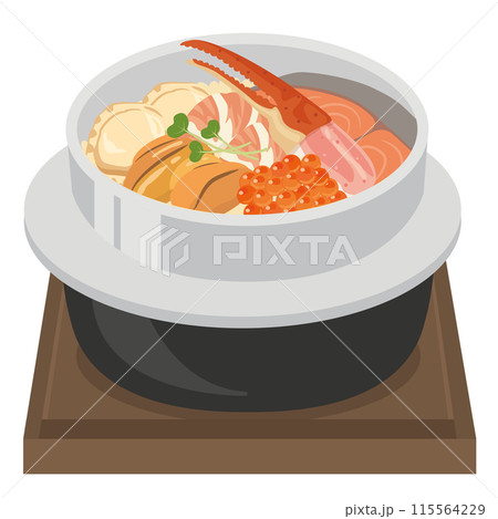 食事_釜飯_海鮮釜めし 115564229