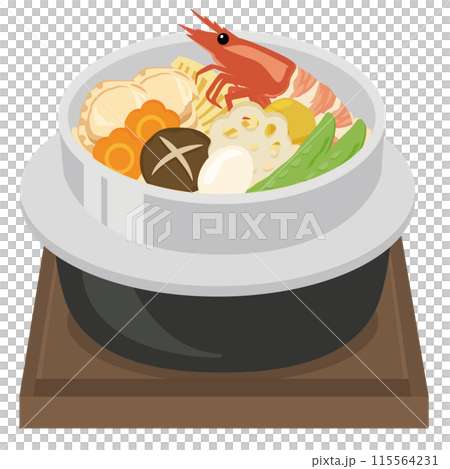 食事_釜飯_五目釜めし 115564231