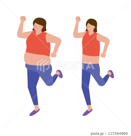 体型のビフォーアフター 体型のビフォーアフター 115564960