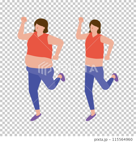 体型のビフォーアフター 体型のビフォーアフター 115564960