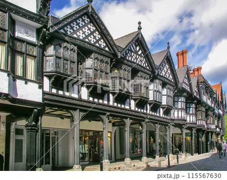 Street in Chester, England 115567630