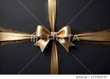 Blank blank for text and gold ribbon, Black Friday, discounts. 115568555