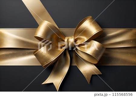 Blank blank for text and gold ribbon, Black Friday, discounts. 115568556