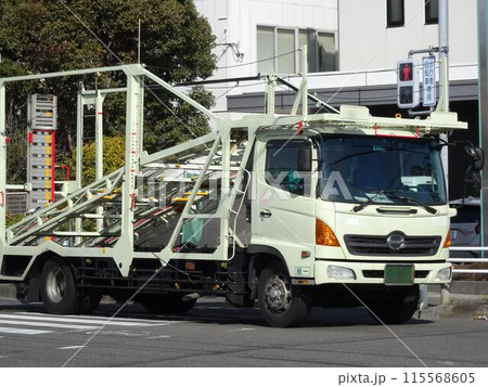 日野・レンジャー 5代目 キャリアカー 単車 3台積み 日野・レンジャー 5代目 キャリアカー 単車 3台積み 115568605