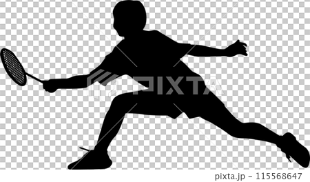 ジュニアバドミントンシルエット 115568647