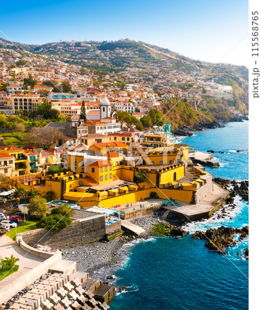 Panoramic view of the capital of Madeira island Funchal, Portugal Panoramic view of the capital of Madeira island Funchal, Portugal 115568765