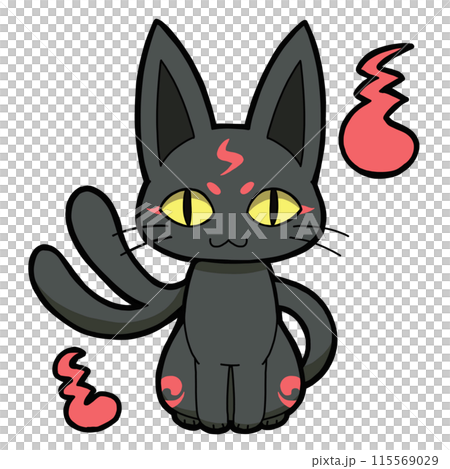 ネコマタ黒のイラスト素材 [115569029] - PIXTA