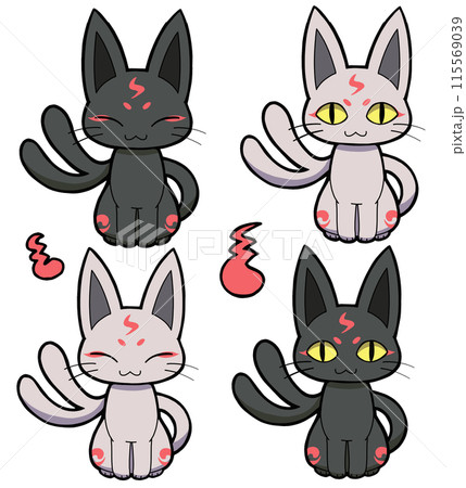 ネコマタ・まとめセットのイラスト素材 [115569039] - PIXTA