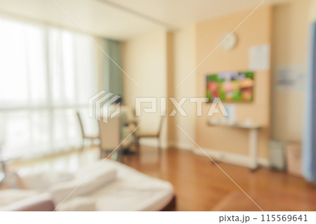 hospital room interior abstract blur for background 115569641