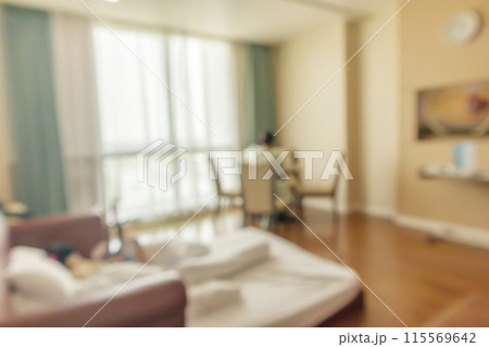 hospital room interior abstract blur for background 115569642