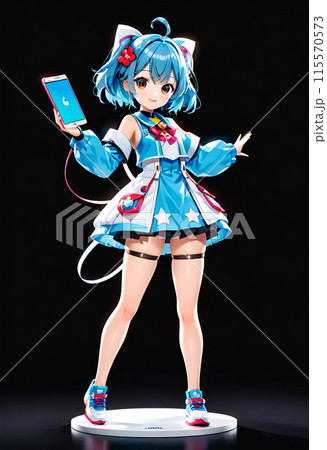 タブレットとアンドロイド女の子 タブレットとアンドロイド女の子 115570573