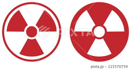 放射線マーク 赤 放射線マーク 赤 115570759