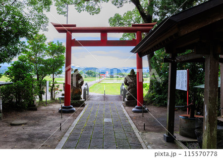 菅原神社（水流天満宮）宮崎県えびの市の田んぼの中に鳥居がある神社 115570778