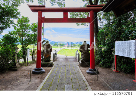 菅原神社(水流天満宮)宮崎県えびの市の田んぼの中に鳥居がある神社 菅原神社(水流天満宮)宮崎県えびの市の田んぼの中に鳥居がある神社 115570791