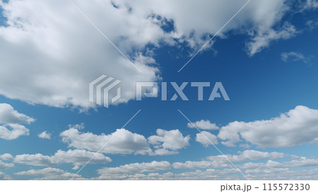 Clouds move in the blue sky. Running clouds against the blue sky. Timelapse. 115572330