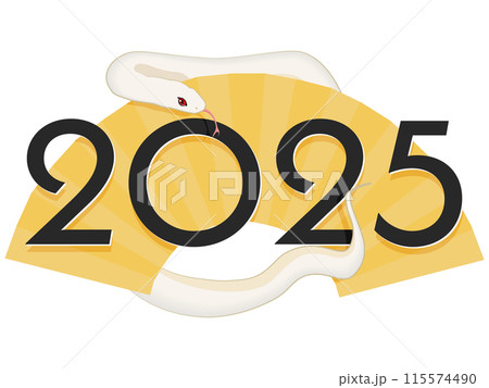 2025年巳年（年賀状素材） 115574490