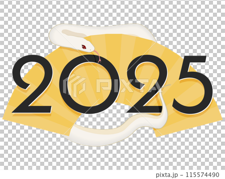 2025年巳年（年賀状素材） 115574490