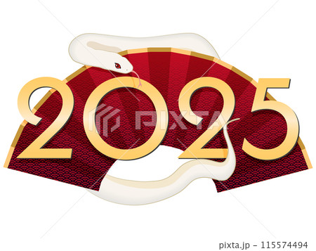2025年巳年（年賀状素材） 115574494