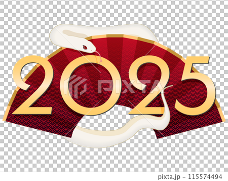 2025年巳年（年賀状素材） 115574494