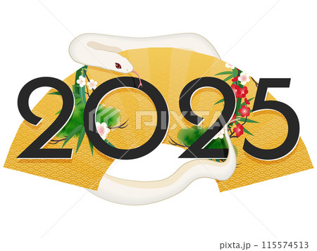 2025年巳年(年賀状素材) 2025年巳年(年賀状素材) 115574513