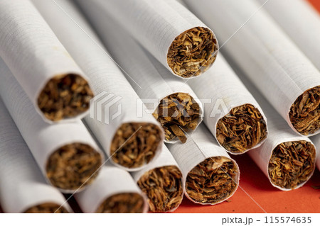 dangerous to health tobacco leaves for smoking in a cigarette 115574635