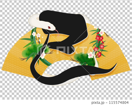 2025 Year of the Snake (New Year's card text material) 115574804