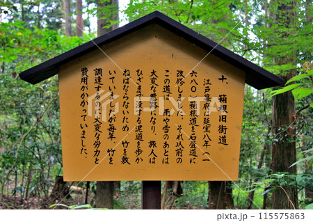 箱根旧街道の解説板 箱根旧街道の解説板 115575863