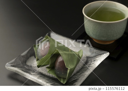 水まんじゅう　笹饅頭　 葛饅頭  お茶 115576112