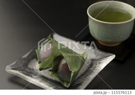 水まんじゅう 笹饅頭 葛饅頭 お茶 水まんじゅう 笹饅頭 葛饅頭 お茶 115576113