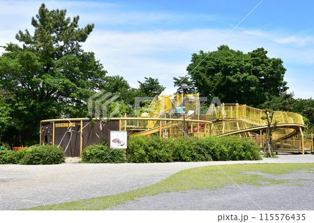 海老名市　神奈川県立相模三川公園のわくわくランドとふれあい広場の大型遊具 115576435