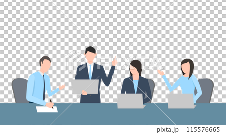 開團隊會議的商務人士 115576665