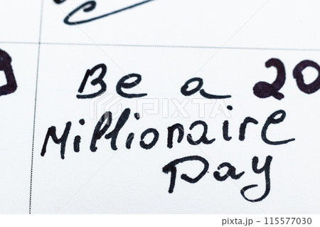 May 20, be a millionaire day Photo May 20, be a millionaire day Photo 115577030