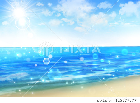 海と青空の背景　ビーチ 115577377