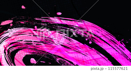 Pink Gradient Brush Background. Grunge Sport Banner Design 115577621