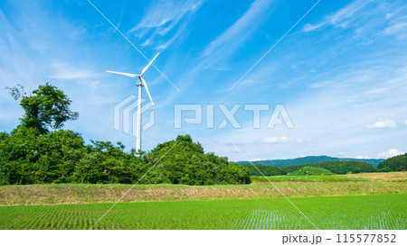 風力発電の風車 115577852