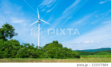 風力発電の風車 風力発電の風車 115577864