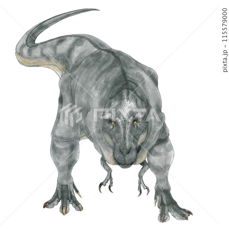 白亜紀後期の北アメリカ大陸における頂点捕食者(正面図） 115579000