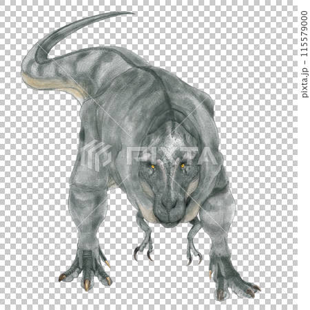 白亜紀後期の北アメリカ大陸における頂点捕食者(正面図） 115579000