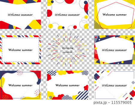 夏に使いやすい9種類のフレームセット 115579005