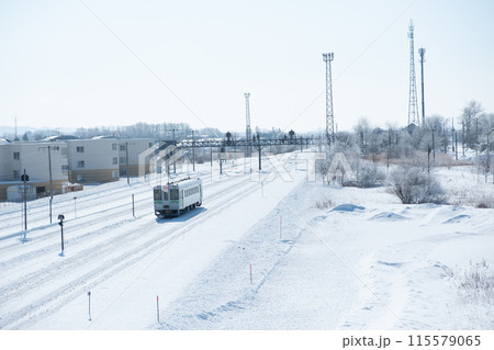 北海道 冬の追分駅 北海道 冬の追分駅 115579065