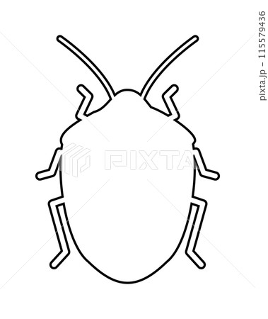 カメムシのシルエットの素材 カメムシのシルエットの素材 115579436