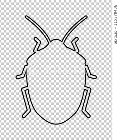 カメムシのシルエットの素材 カメムシのシルエットの素材 115579436