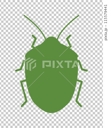 Stink bug silhouette (green) 115579441