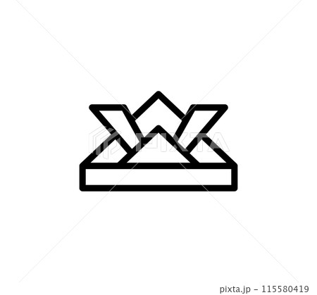 折り紙の兜のイラスト 115580419