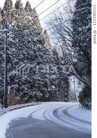 雪道　アイスバーン（大山鏡ヶ成付近） 115580513